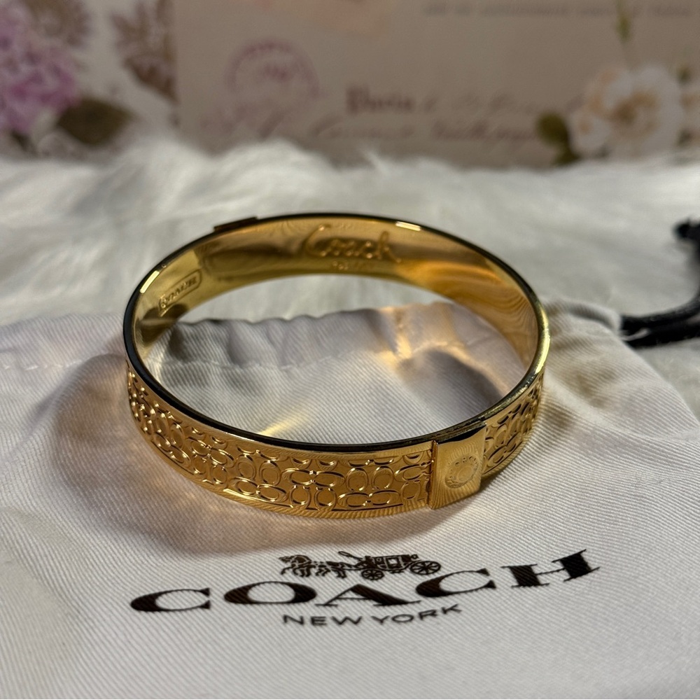 COACH Signature “C” GOLD BANGLE BRACELET